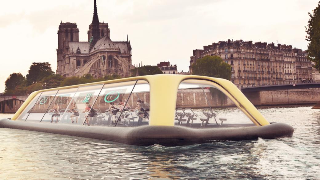 Дизайнерско студио предлага плаващ фитнес по Сена в Париж