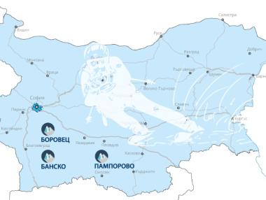 Онлайн карта показва ски пистите в страната и условията за каране