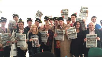 Магичният ансамбъл „Българе“ поздрави Economic.bg и Kmeta.bg за празниците