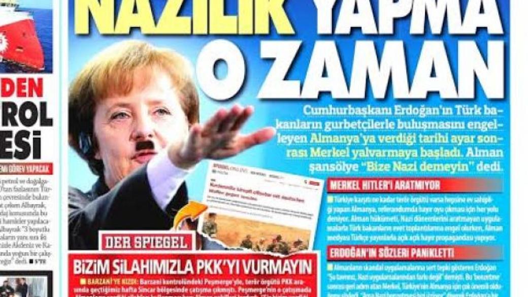 Турските медии нарекоха Меркел „Госпожа Хитлер“