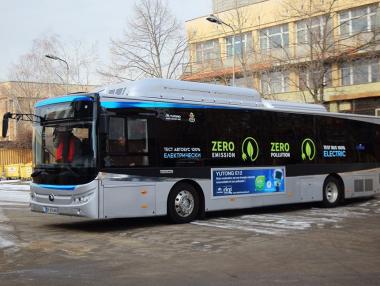 Трети електробус тръгна по улиците на София