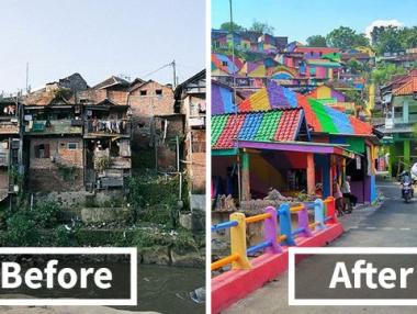 Село в цветовете на дъгата