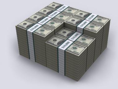 Как изглежда 20-трилионният дълг на САЩ в банкноти по $100