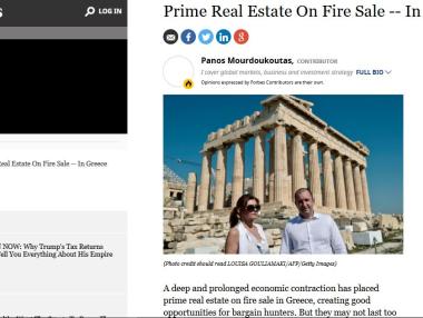 Forbes илюстрира имотния пазар в Гърция с българския президент
