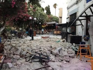 Силните вторични трусове на остров Кос продължават