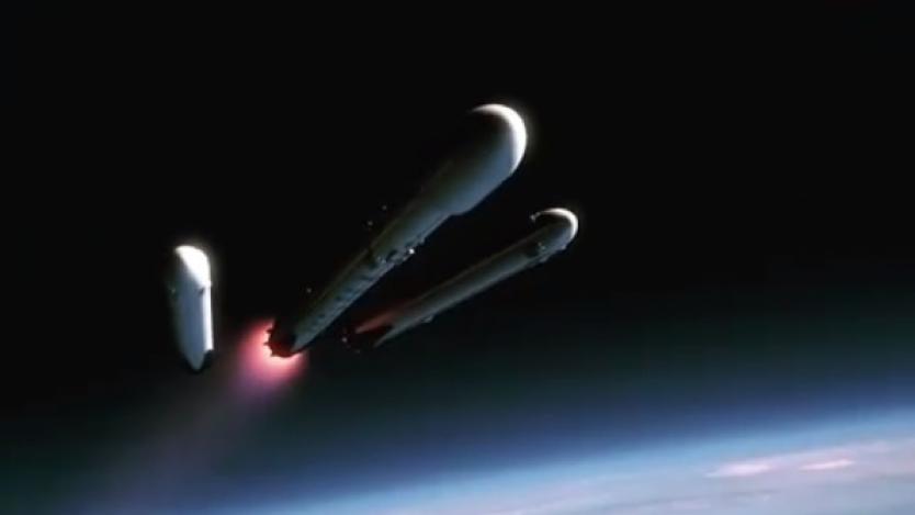 Мъск сподели анимация на сложното изстрелване на Falcon Heavy