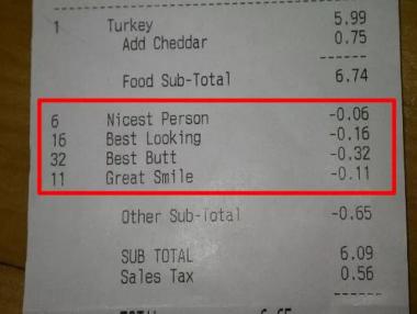 Най-странните касови бележки в САЩ