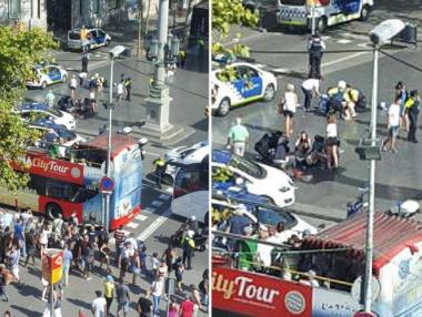 Един от заподозрените за атентата в Барселона е барикадиран в местен бар