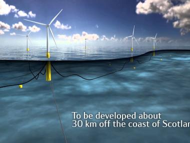 Първата плаваща вятърна електроцентрала заработи в Шотландия