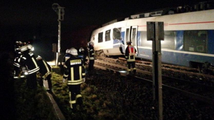 Катастрофиралият влак в Германия е бил на погрешна линия