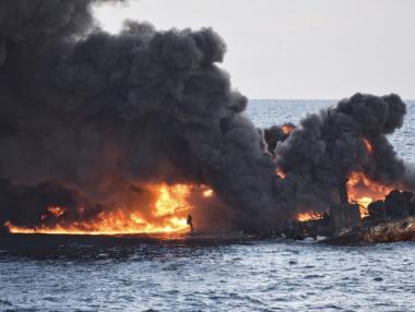 Иранският танкер е потънал на 115 м дълбочина в Източнокитайско море