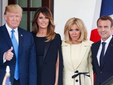 Изчезна дръвчето, засадено от Макрон и Тръмп пред Белия дом