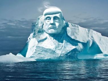 Група за борба с изменението на климата събира $500 000, за да извае лицето на Тръмп върху ледник