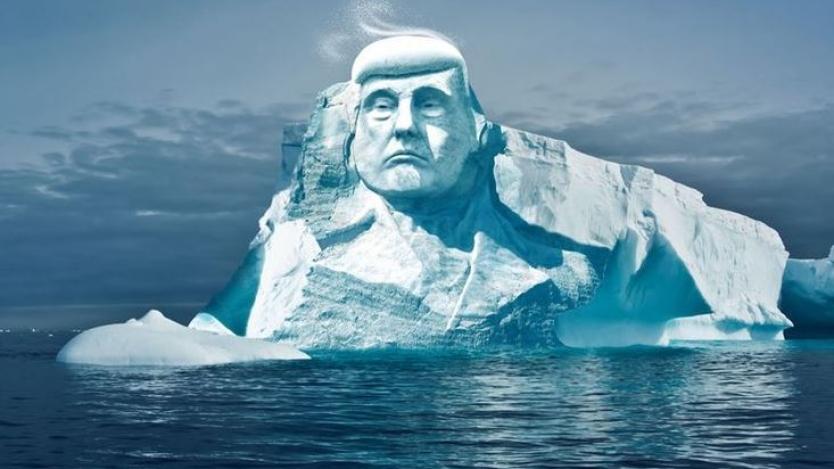 Група за борба с изменението на климата събира $500 000, за да извае лицето на Тръмп върху ледник