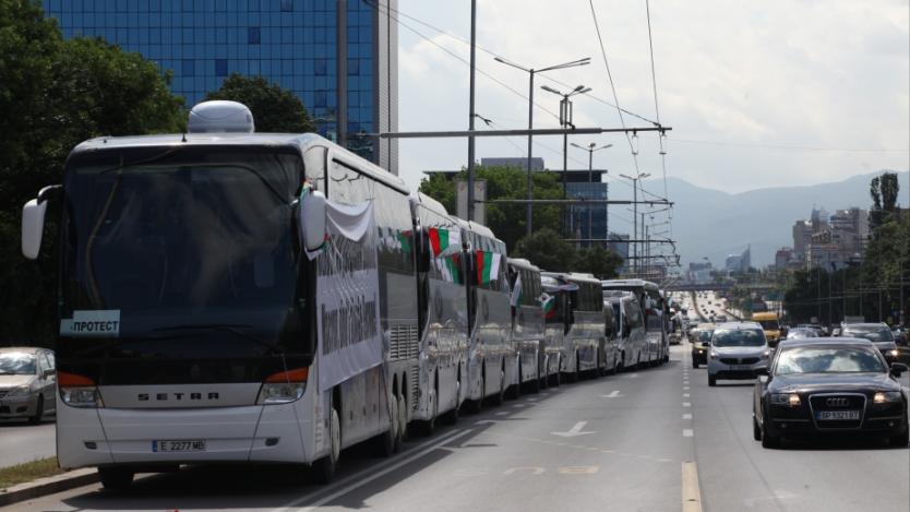 Българските превозвачи на протест заради промените „Макрон”