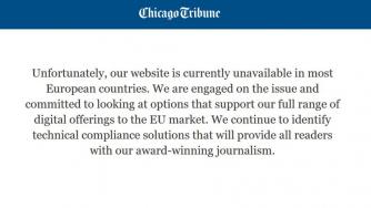 Някои американски вестници спряха сайтовете си за ЕС