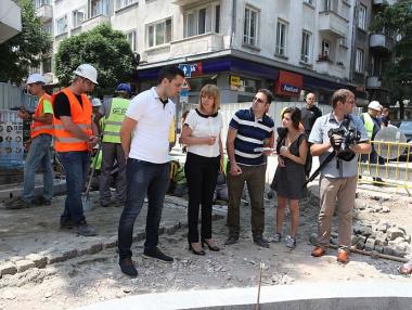 Фандъкова: Дъждовете не са забавили ремонтите в София