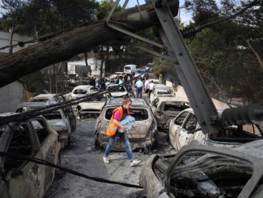 Разрухата след пожарите в Гърция