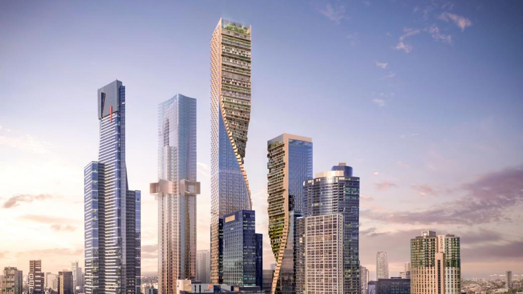 Извит небостъргач-градина ще е най-високата сграда в Австралия
