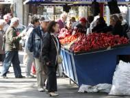 Индексът на тържищните цени за храните на едро се понижи с 1,5%