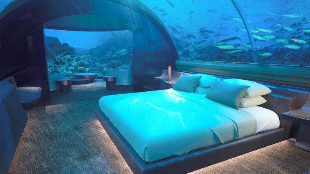 Подводна вила, където можете да спите с акули за $50 000 на вечер