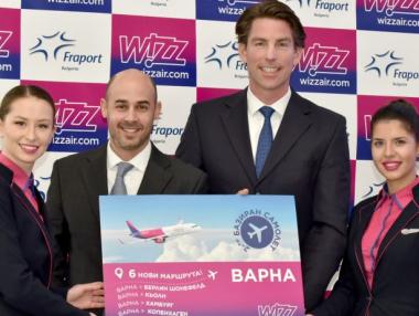 Wizz Air добавя 6 нови маршрута от Варна