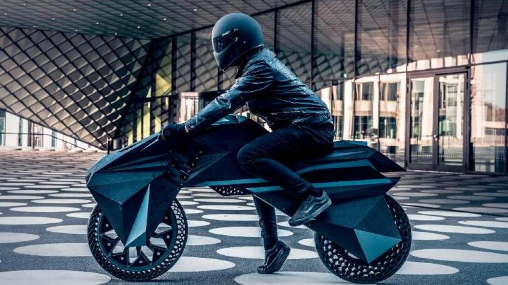 Електрически мотоциклет, направен на 3D-принтер
