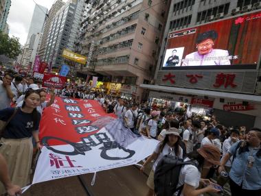 1 млн. души протестираха в Хонконг срещу екстрадицията на бегълци в Китай