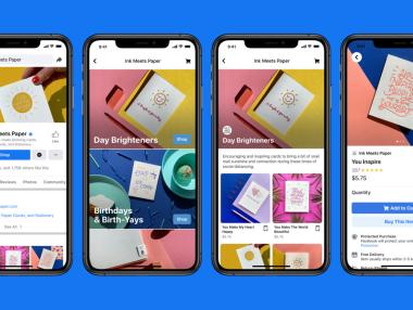 Facebook стартира функцията за пазаруване Shops