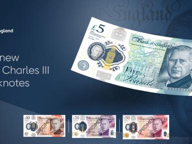 Банката на Англия показа първите банкноти с лика на Чарлз III