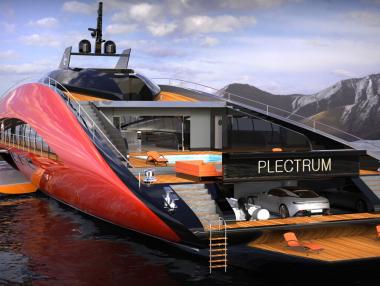 Plectrum – новата „летяща“ суперяхта за 86 млн. долара