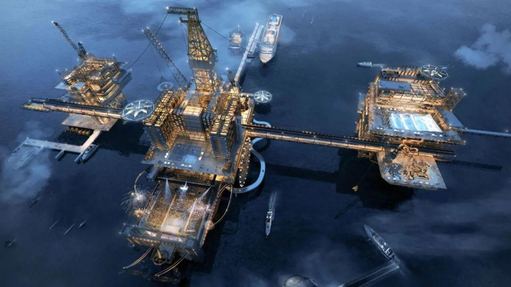 Как ще изглежда първият в света курорт на петролна платформа (видео)