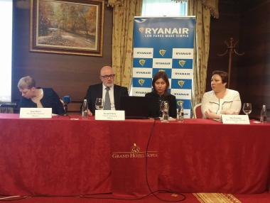 Ryanair отваря базата в София 2 месеца по-рано