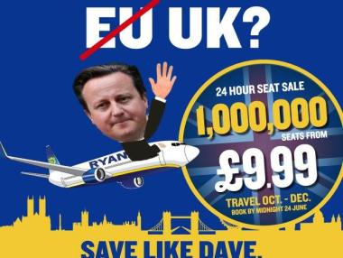 Заради Brexit Rуаnаіr пycнa 1 млн. билeтa по 9,99 евро