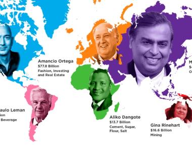 Най-богатите хора на всеки континент