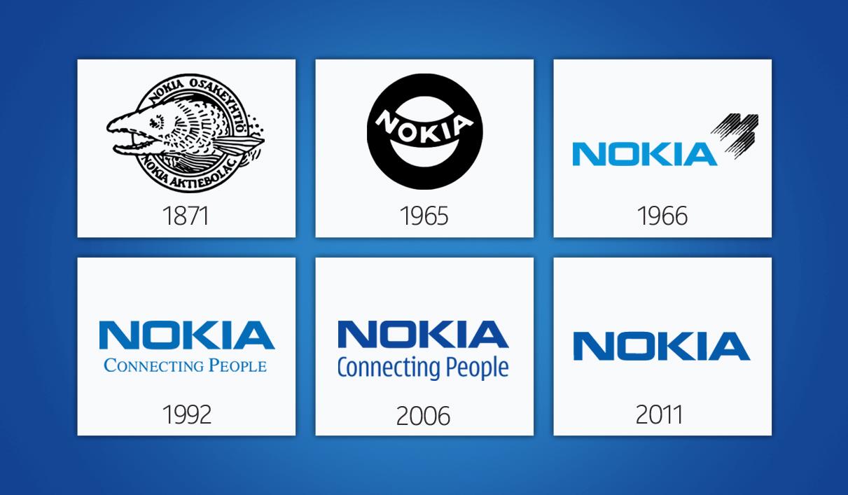 Различните лога на Nokia през годините